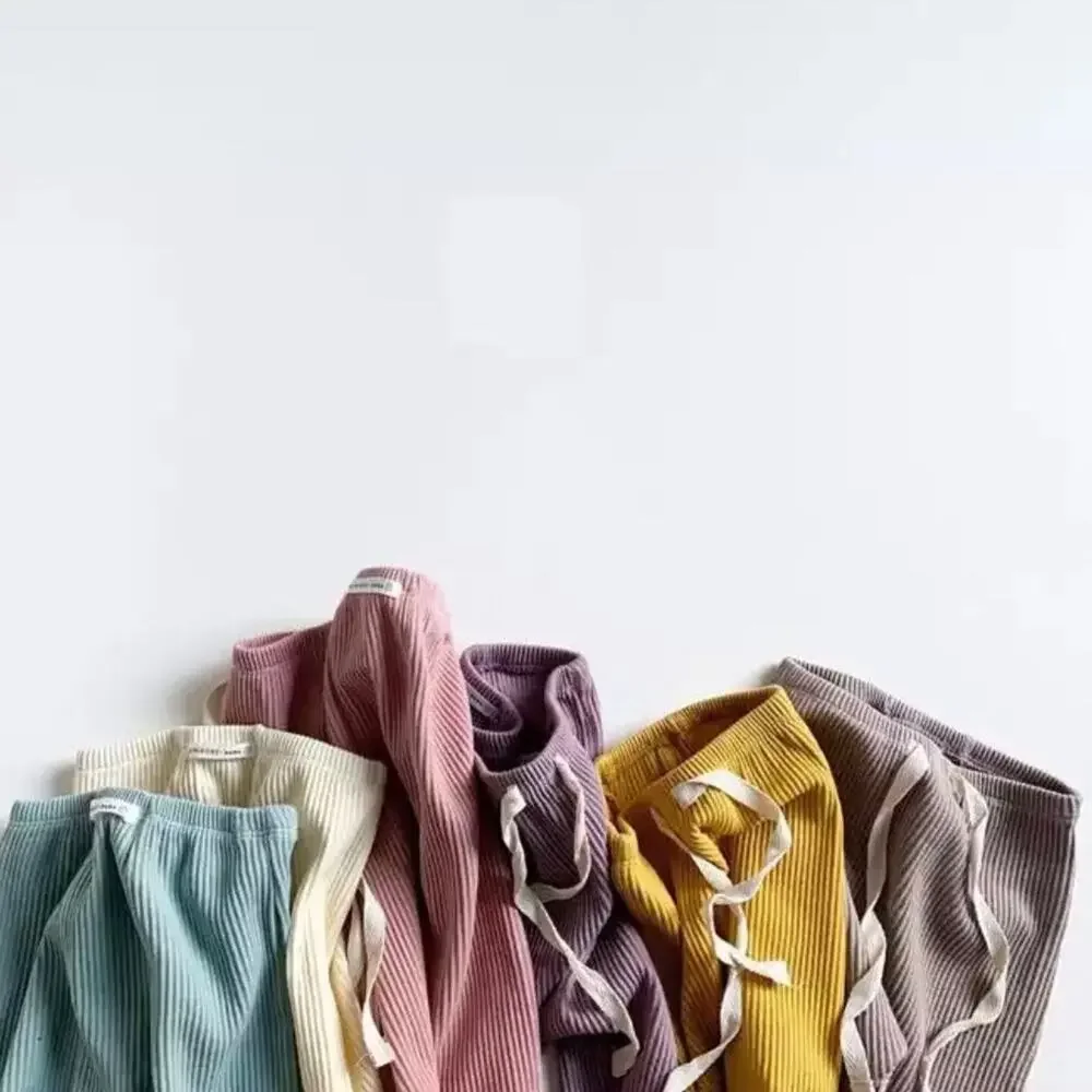 New Ribbed cotton pants toddler 12-18 mo. dark tan
